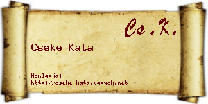 Cseke Kata névjegykártya